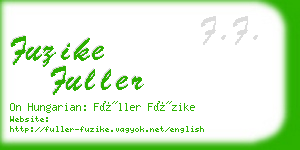 fuzike fuller business card
